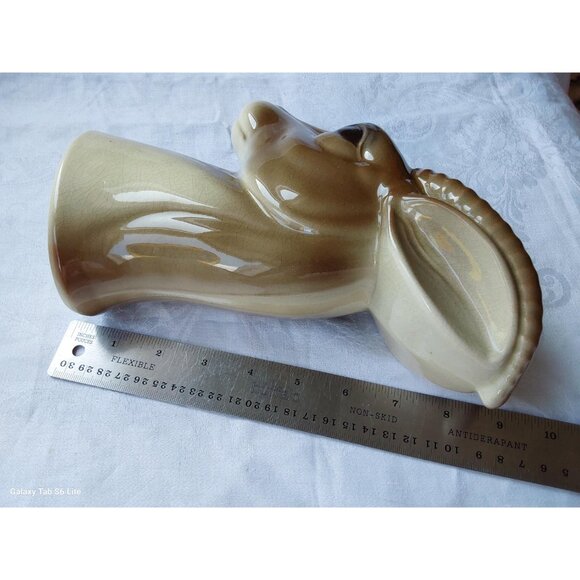 Vintage Royal Copley gazelle head ceramic vase 8.5 inch tall - Picture 7 of 10